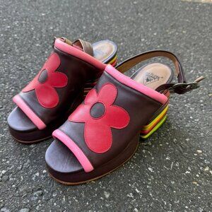 Colorful Unique Fluevog Sandals - Size 6